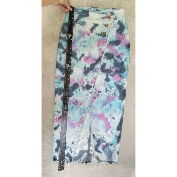 Sincerly Jules Skirt Size 3/26 TieDye Fringe Hippie Boho Western Coastal Cowgirl - Picture 3 of 7